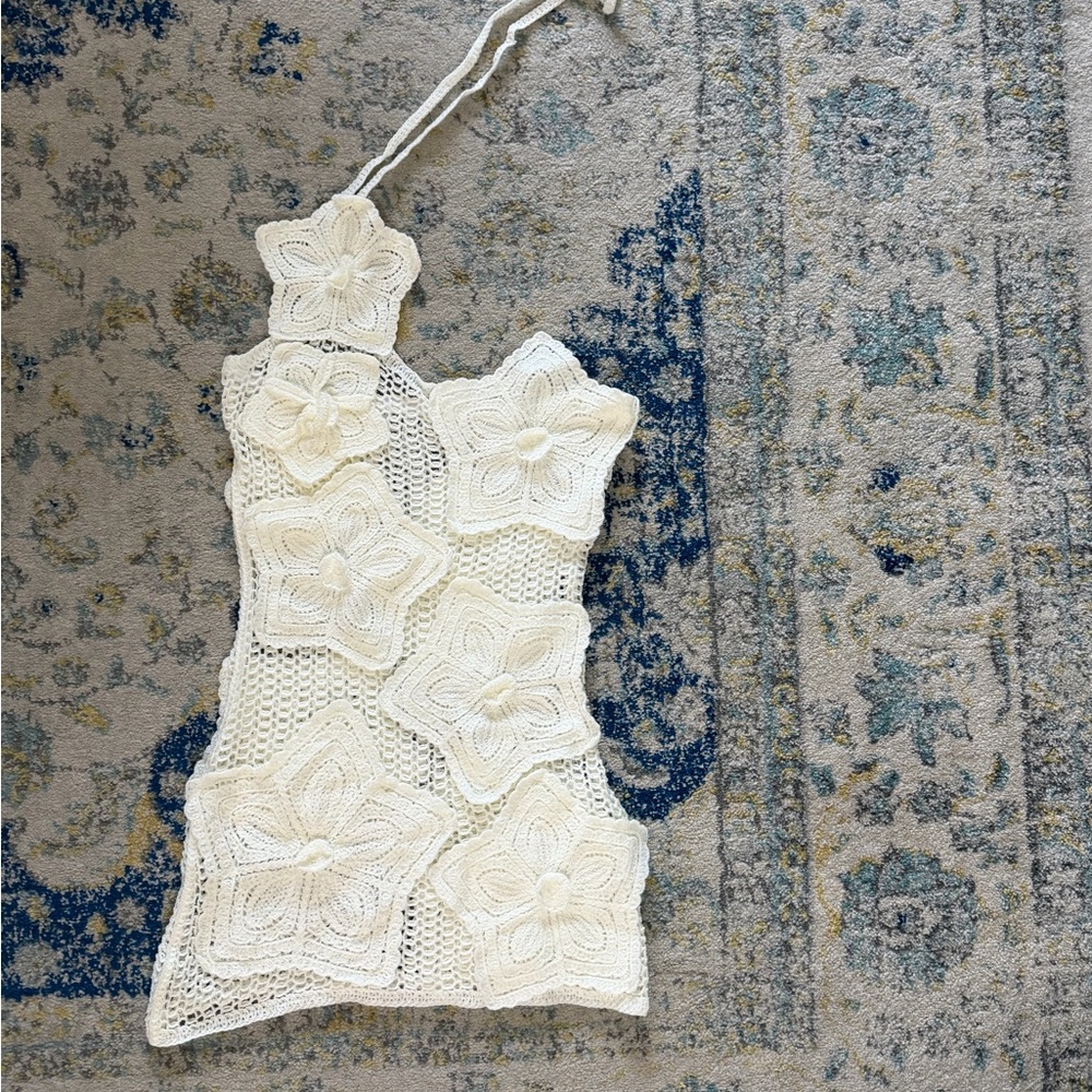 Crochet Floral Dress